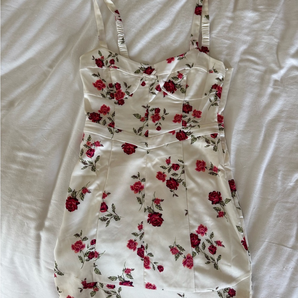 For Love And Lemons Red Ruffled Mini Dress